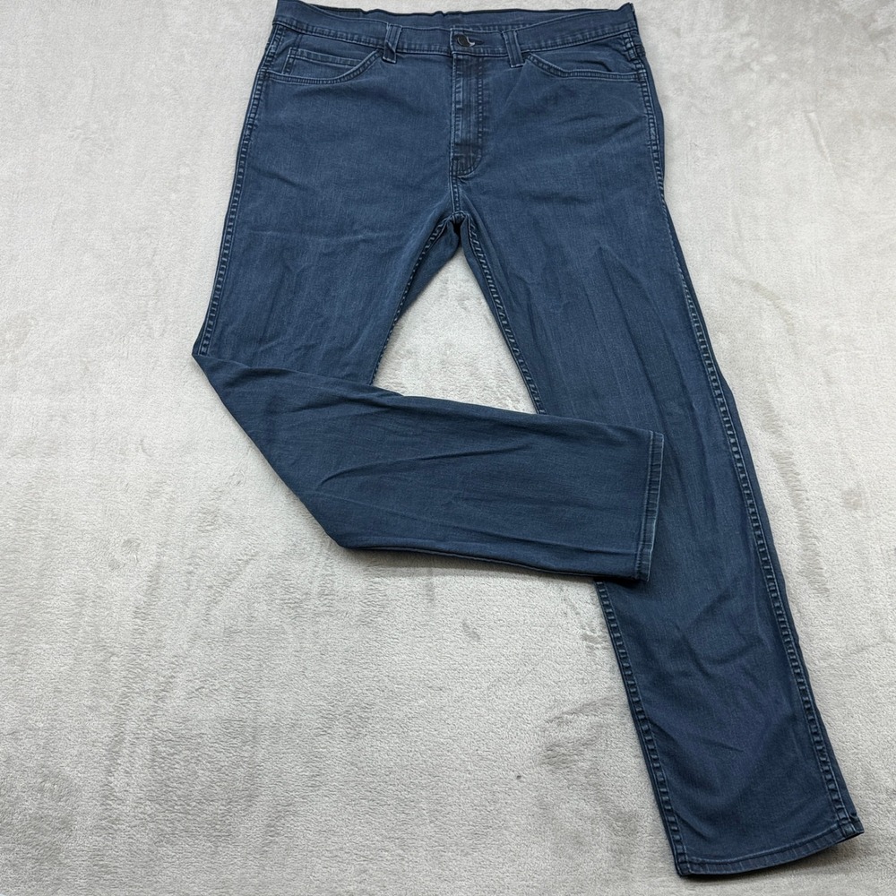 Levi's 508 Regular Taper Jeans Mens 36x34 Blue Dark Wash Denim Stretch Casual